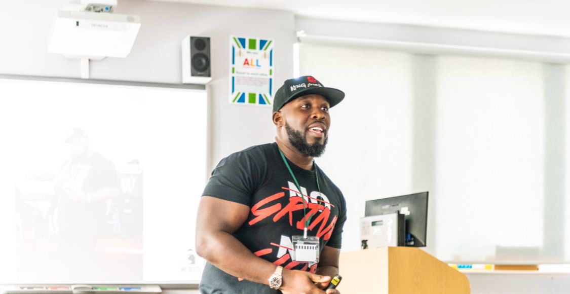 Mr. Beezy Speaking at School